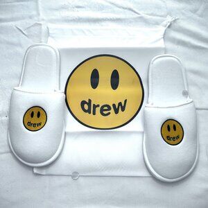 Drew House White Slip On Justin Bieber Mascot Slippers Adult Size S/M